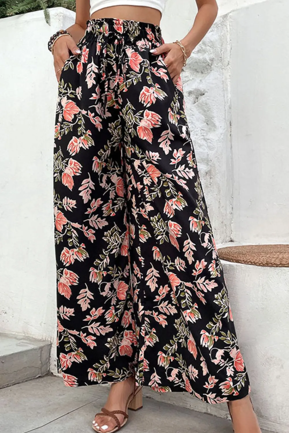 🌸 Floral Pull-On Wide Leg Pants 🌸