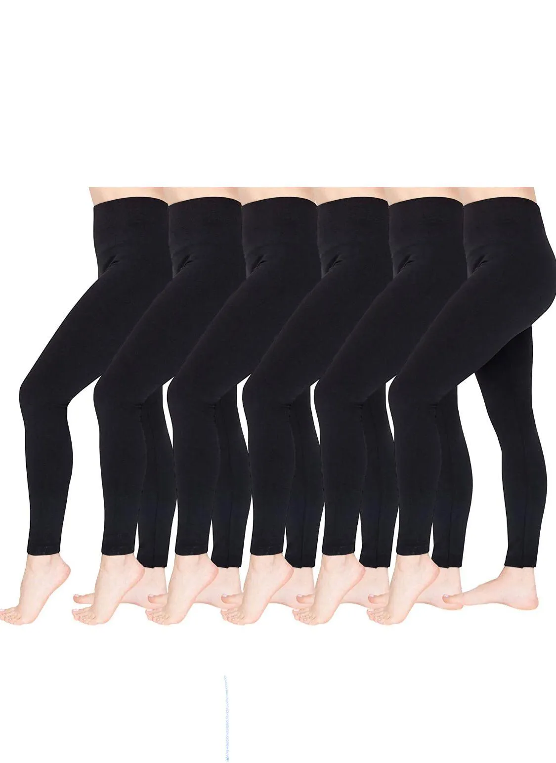 4 Pack Women‚Äôs Fleece Lined Leggings High Waist Stretchy warm Leggings one size