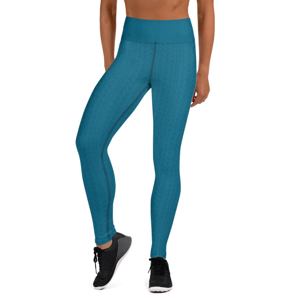 Aegean Blue High Waist Leggings