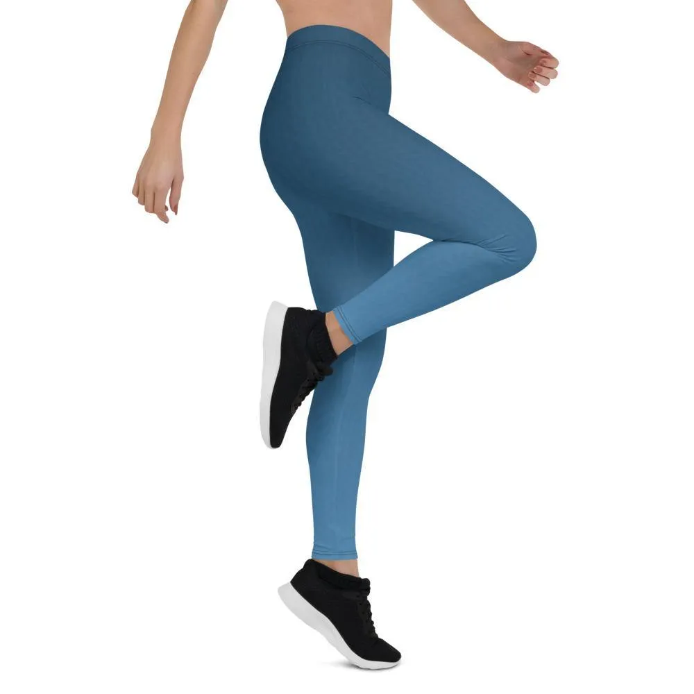 Arctic Sea Ombre Low Waist Leggings