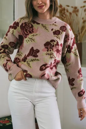 Arden Floral Knit Sweater