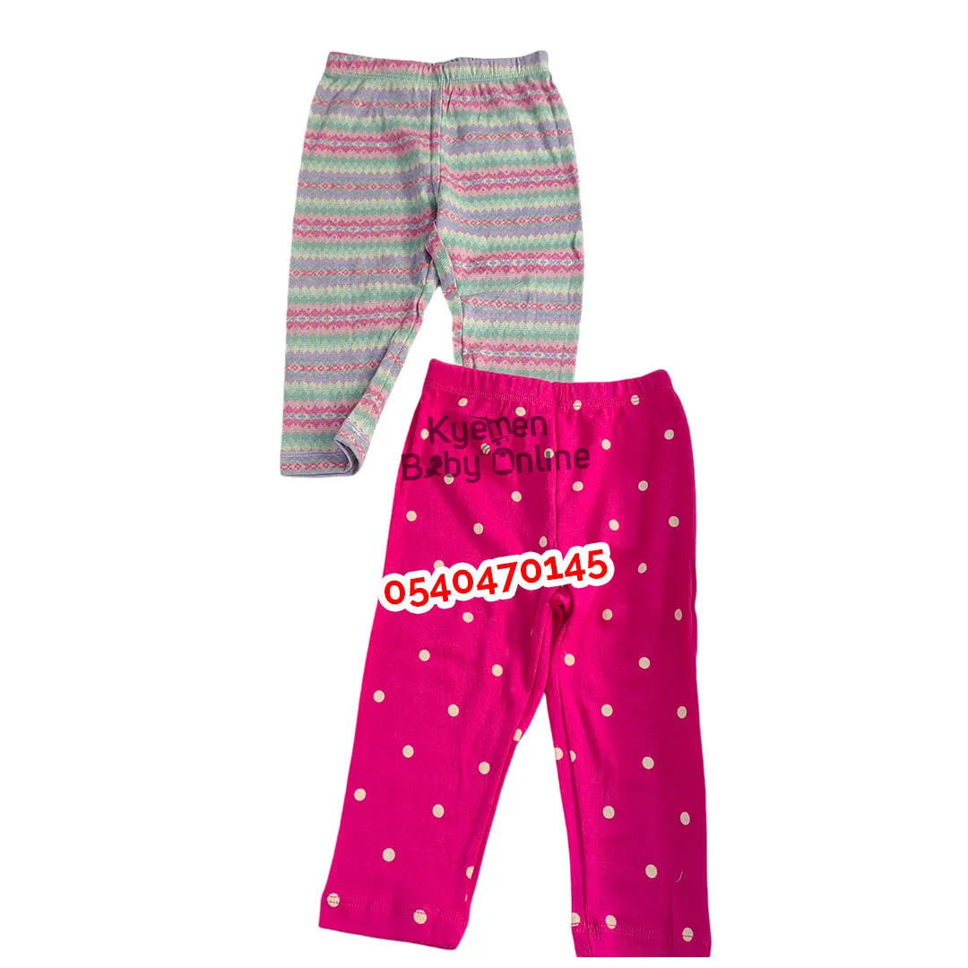 Baby Trousers (Carters Multicolored Pants) 2pcs