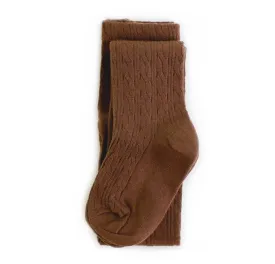 Cable Knit Tights - Brownie