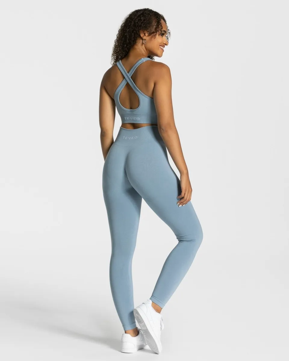 Classy Leggings "Stahlblau"