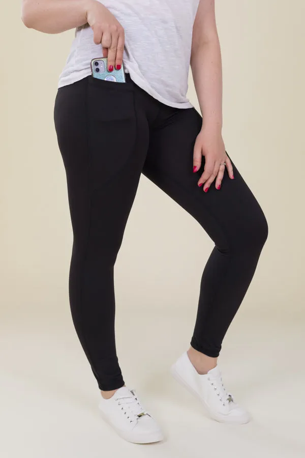 Comfort Max Black 2 Pocket Full Leggings