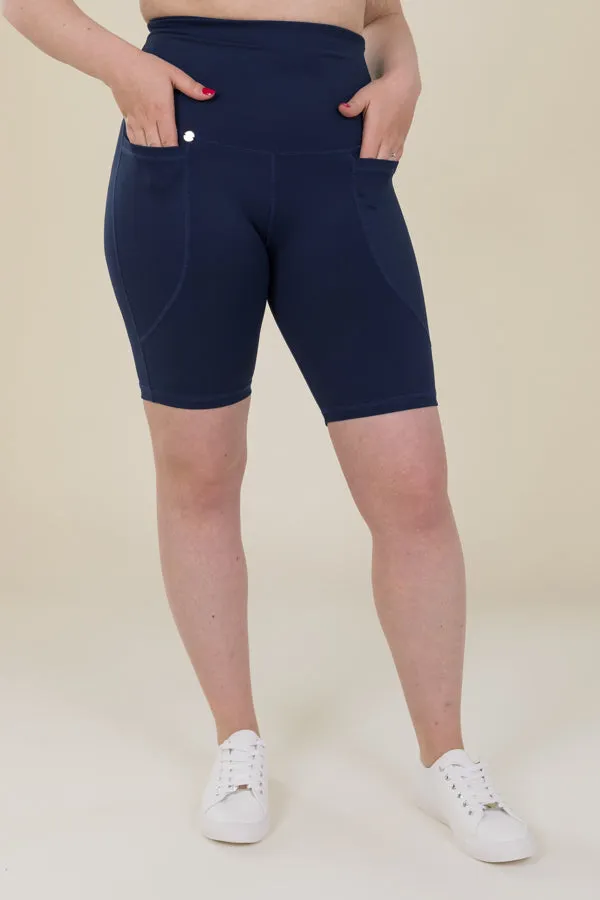 Comfort Max Navy 2 Pocket Cycling Leggings