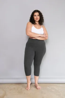 Cropped Lightweight Leggings - Dark Grey