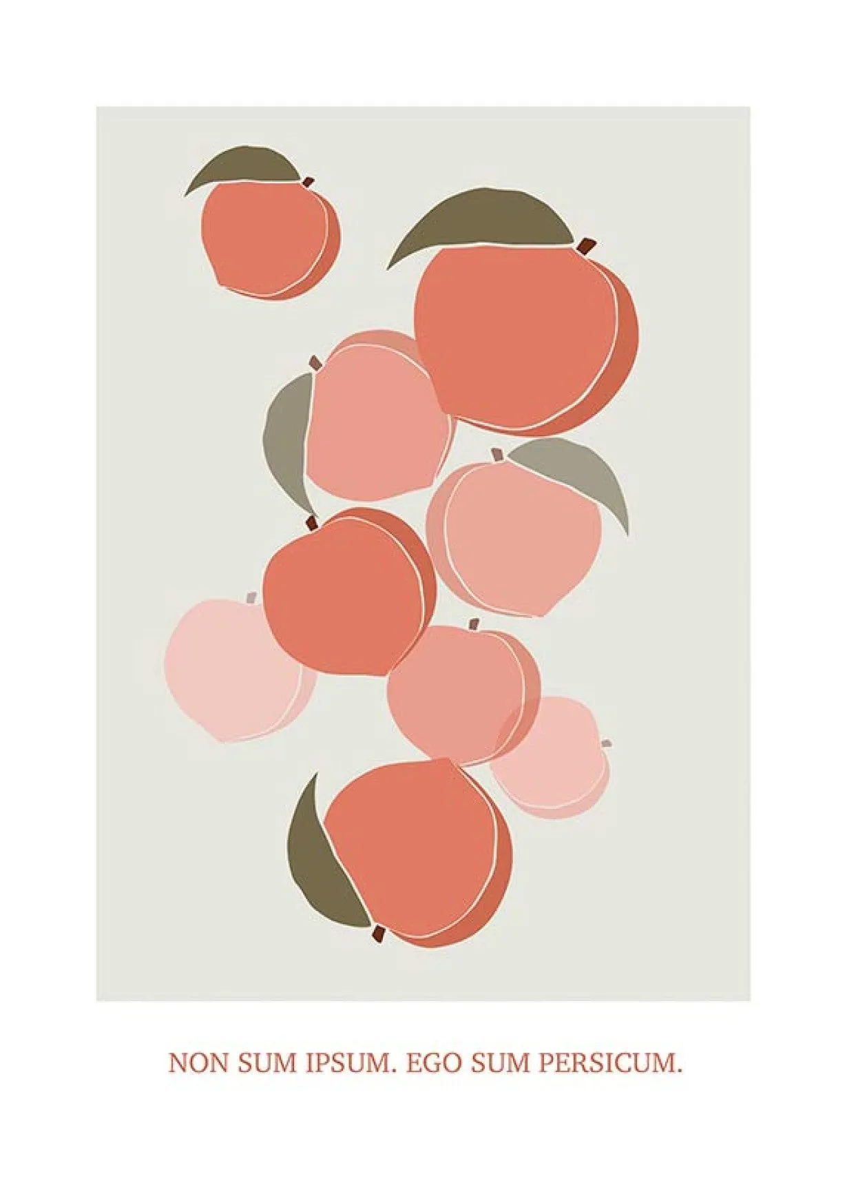 Cultivated Peaches Art Poster