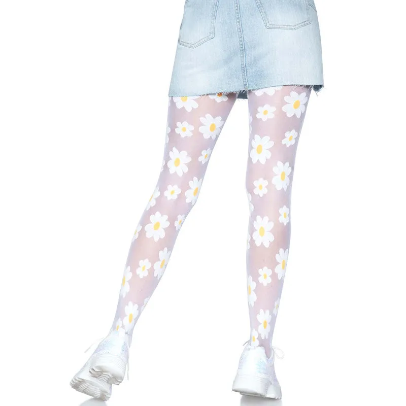 Daisy Floral Pattern Tights - Leg Avenue