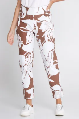 Cocoa Floral Dana Bengaline Capri Pants