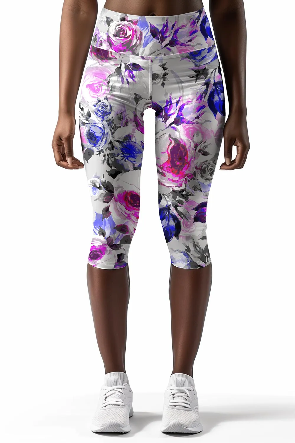 Floral Touch Ellie Performance Capri Leggings - Women