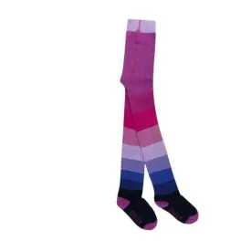 Girls Purple Stripe Tights