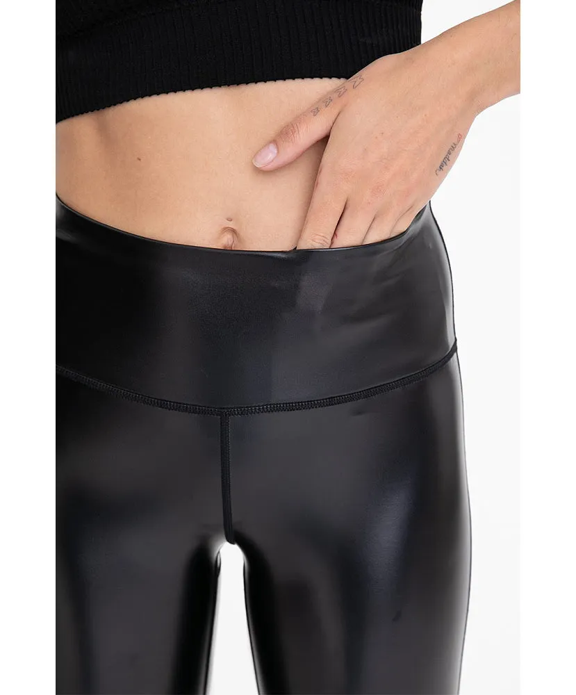 Glossy High-Waisted Leggings