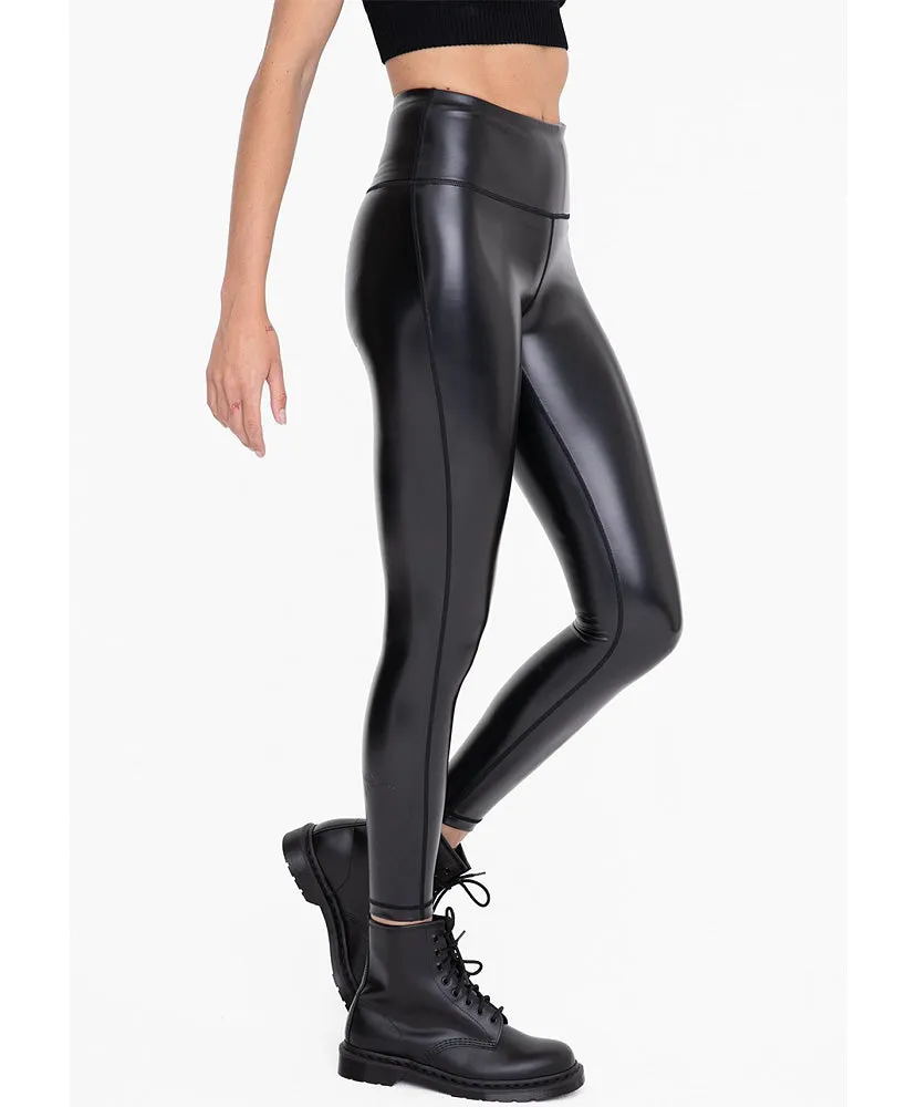 Glossy High-Waisted Leggings