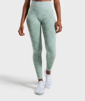 Gymshark Camo Seamless Leggings - Sage Green