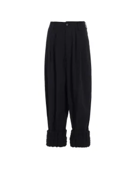 JACQUARD FRINGE STRIPE WIDE PANTS