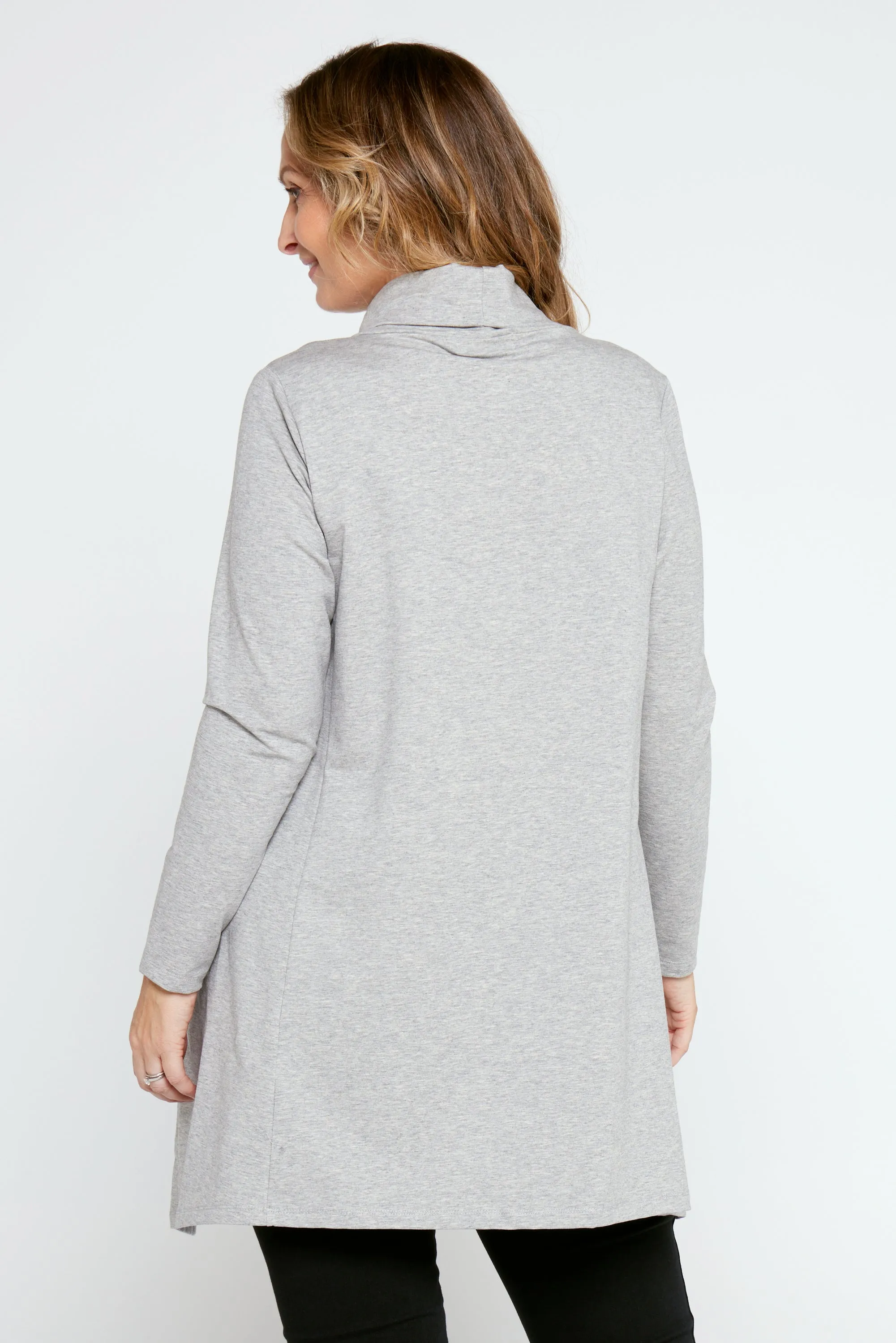 Joslin Cowl Tunic - Silver Marle