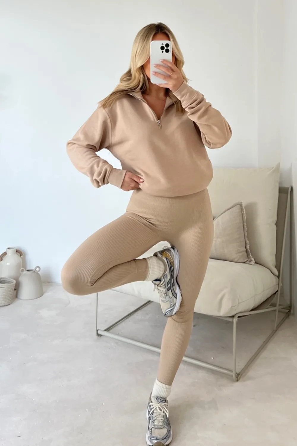 Kallie stone 3/4 sweater and legging set