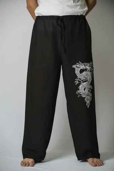 Mens Dragon Pants in Black