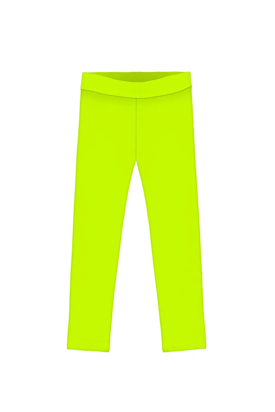 Neon Yellow UV 50  Lucy Bright Cute Stretchy Leggings - Kids