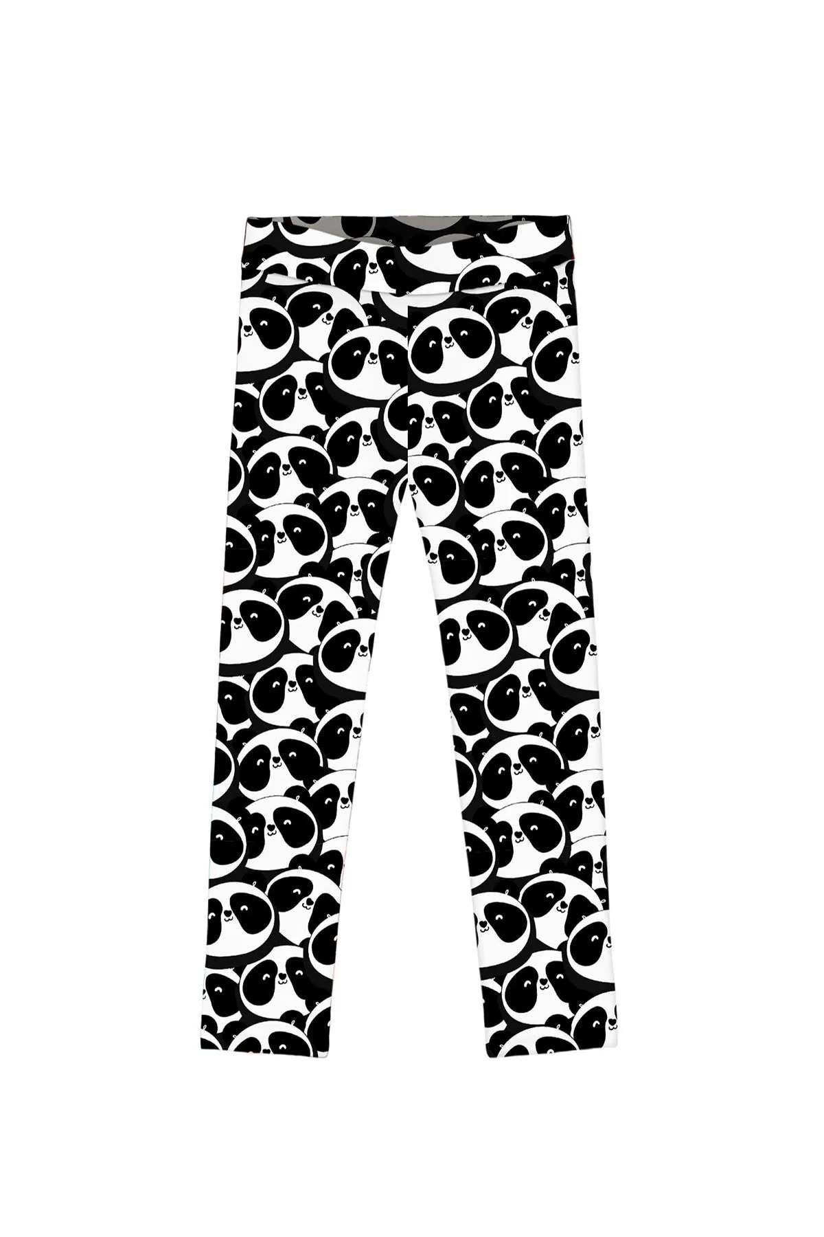 OMG! panda Lucy Black & White Cute Animal Printed Leggings - Kids