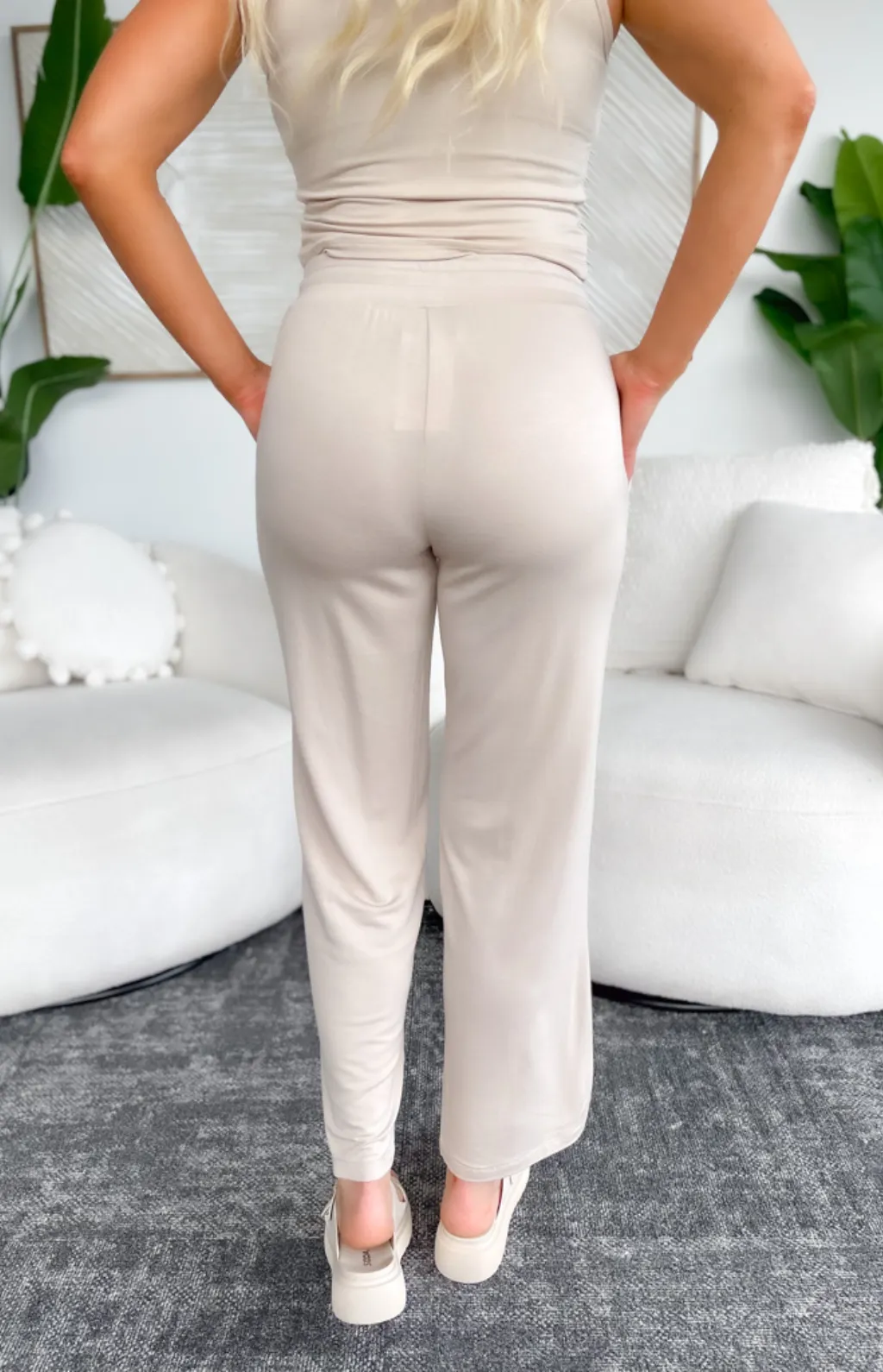 Raya Lounge Natural Wide Leg Pants