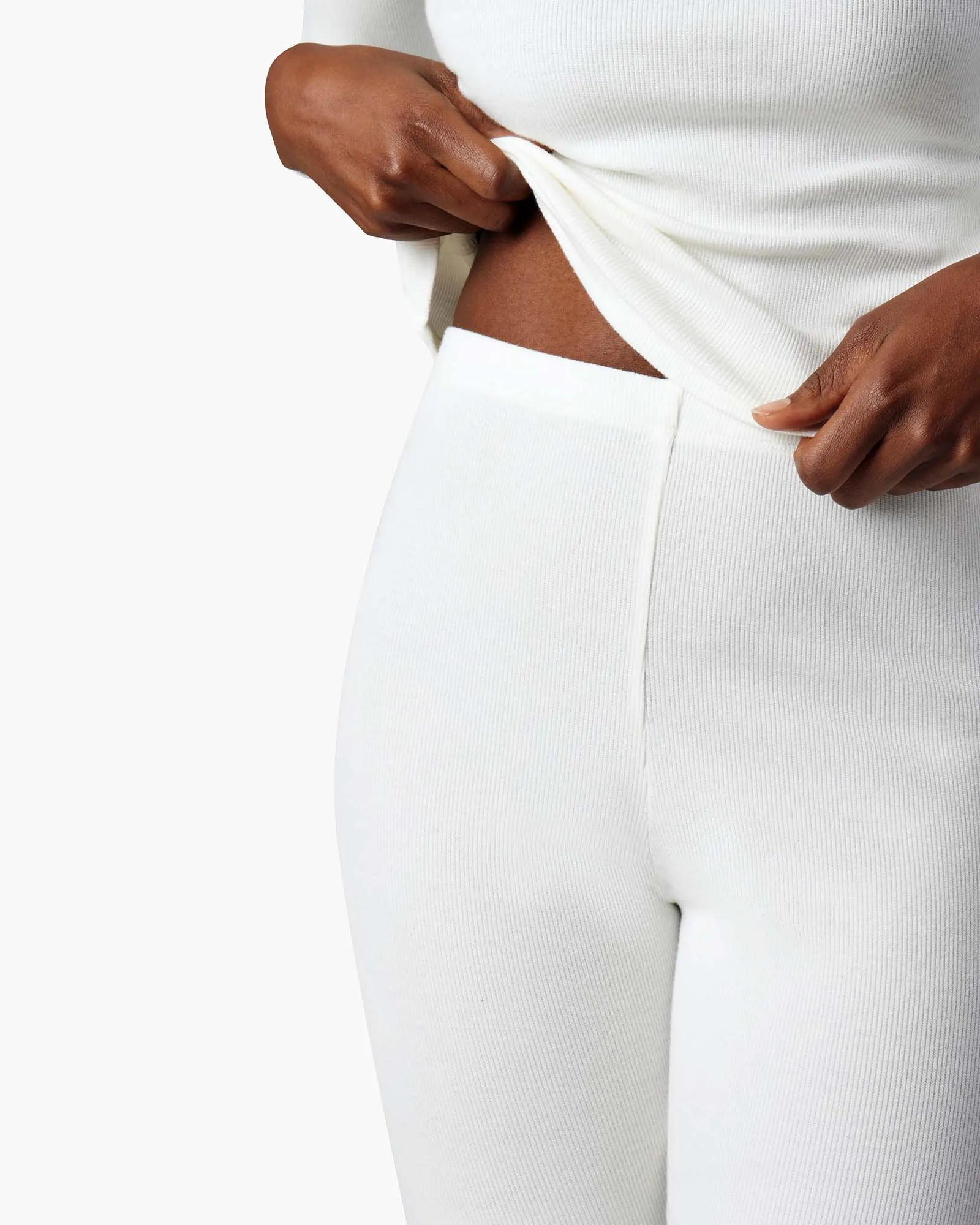 Super Rib Legging - Ivory