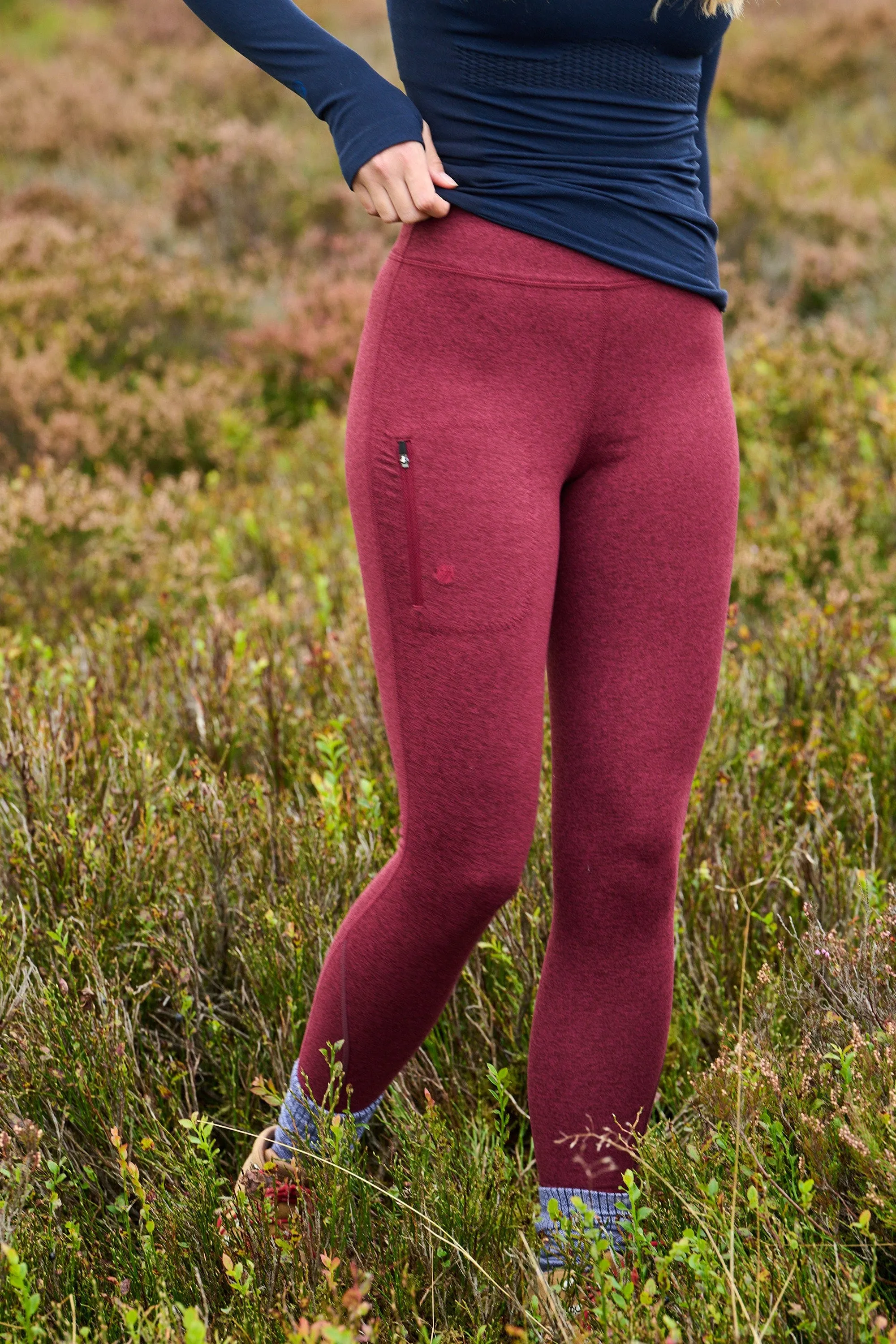 Thermal Outdoor Leggings - Full Length - Roasted Fig