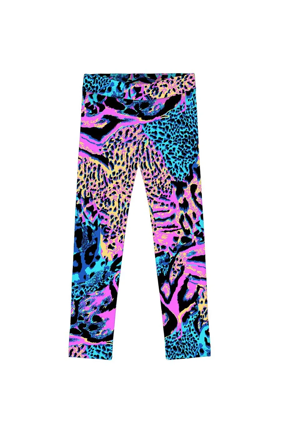 Trendsetter Lucy Blue & Pink Animal Printed Cute Leggings - Kids