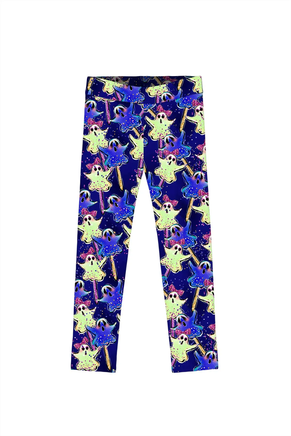 Trick or Treat Lucy Blue Boo Print Leggings - Kids