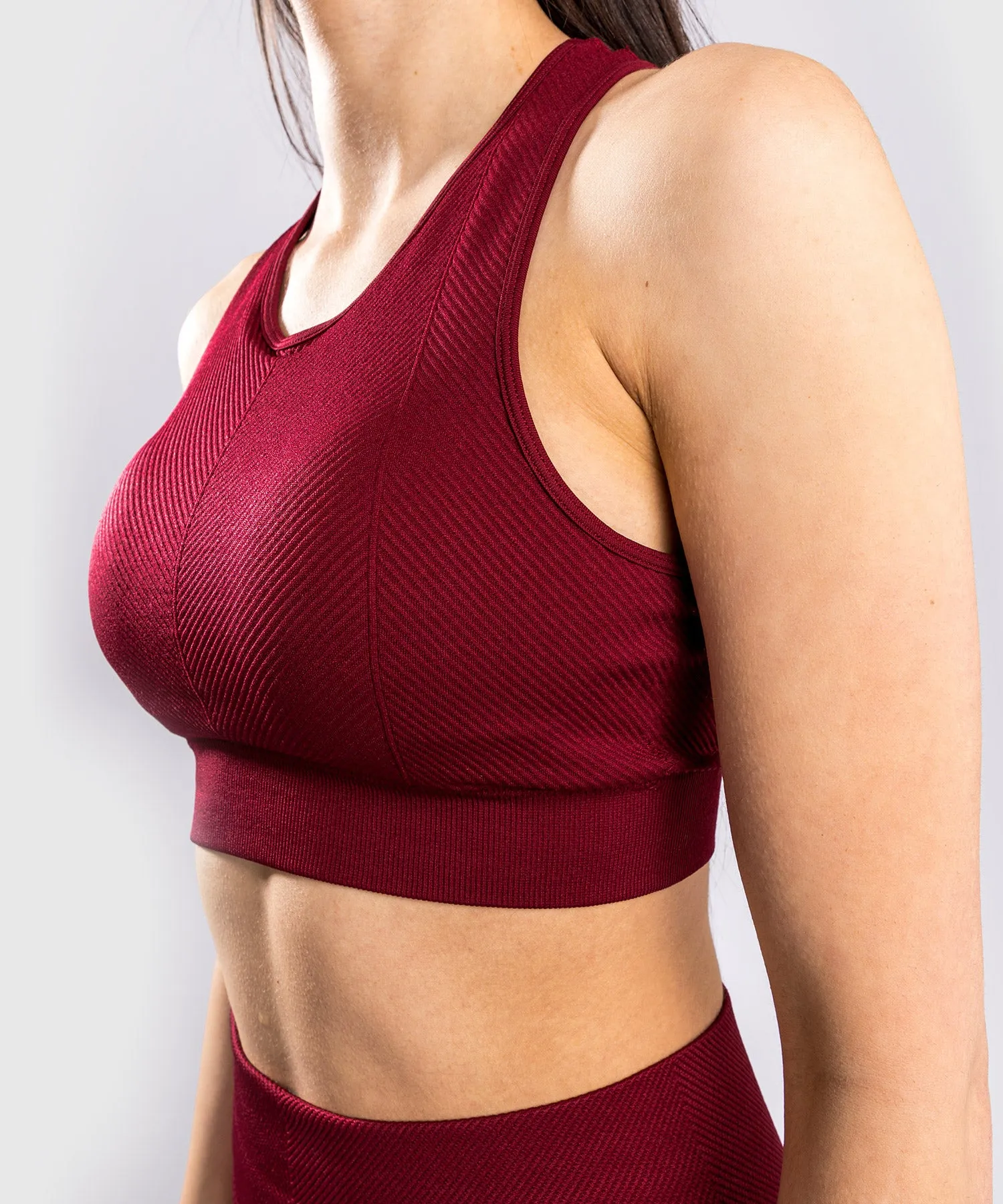 Venum Sparring Seamless Sports Bra - For Women - Burgundy