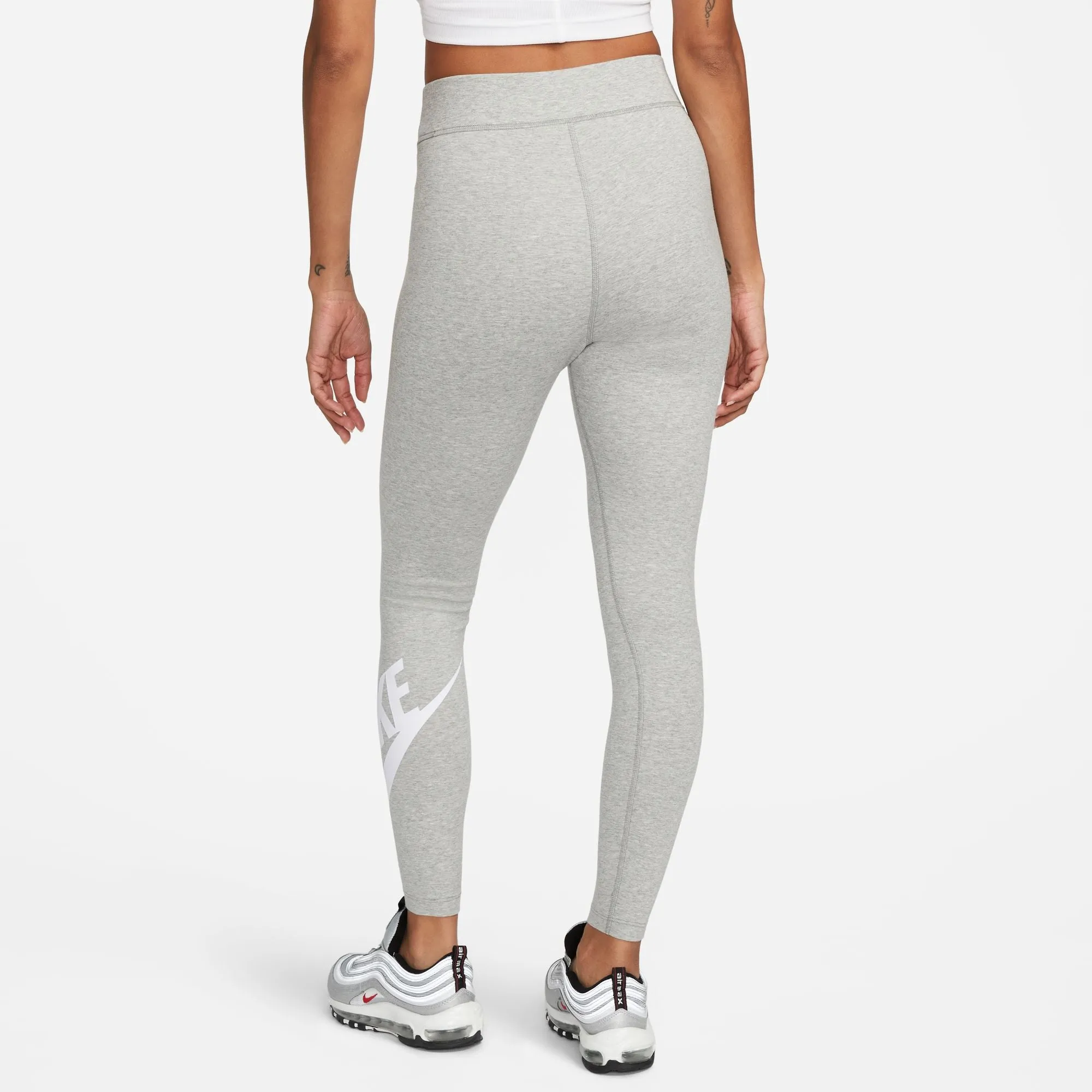 W HIGH WAISTED GRAPHIC LEGGINGS "GREY HEATHER"