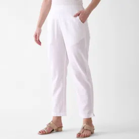 White Cotton AMPM Pants