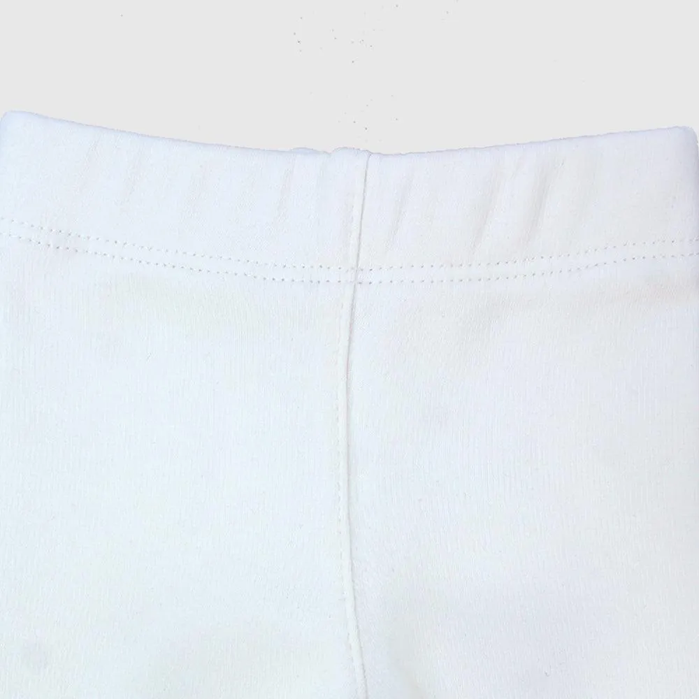 White Plain Leggings