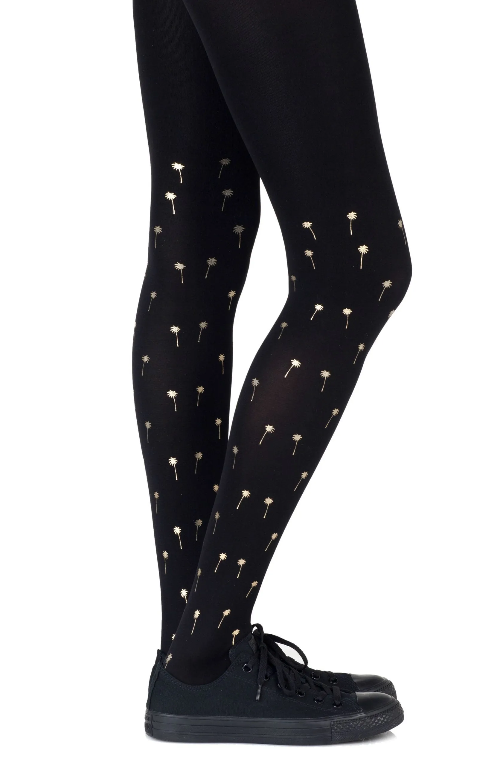 Zohara "Palm Beach" Black Tights